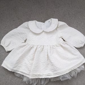 Cream and gold baby dress